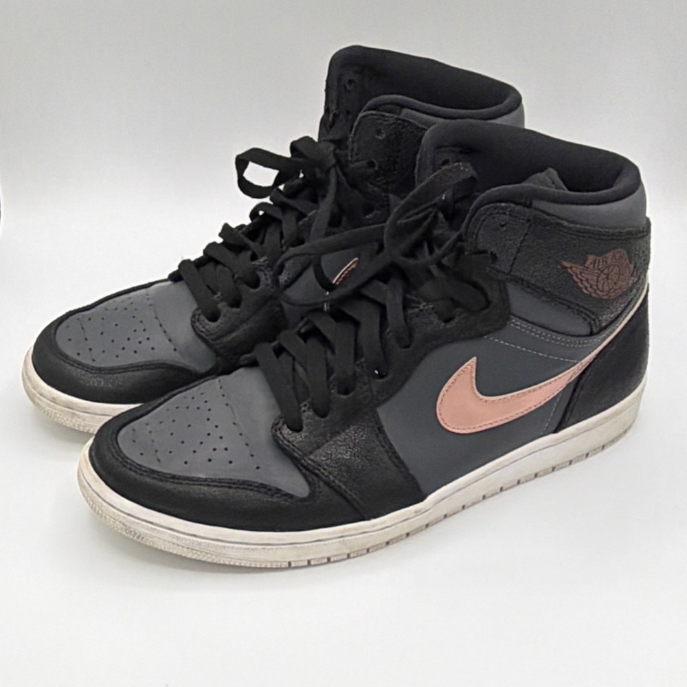 Nike Air Jordan 1 Mid Black Bronze Eclipse 554724-096 Men's 10.5